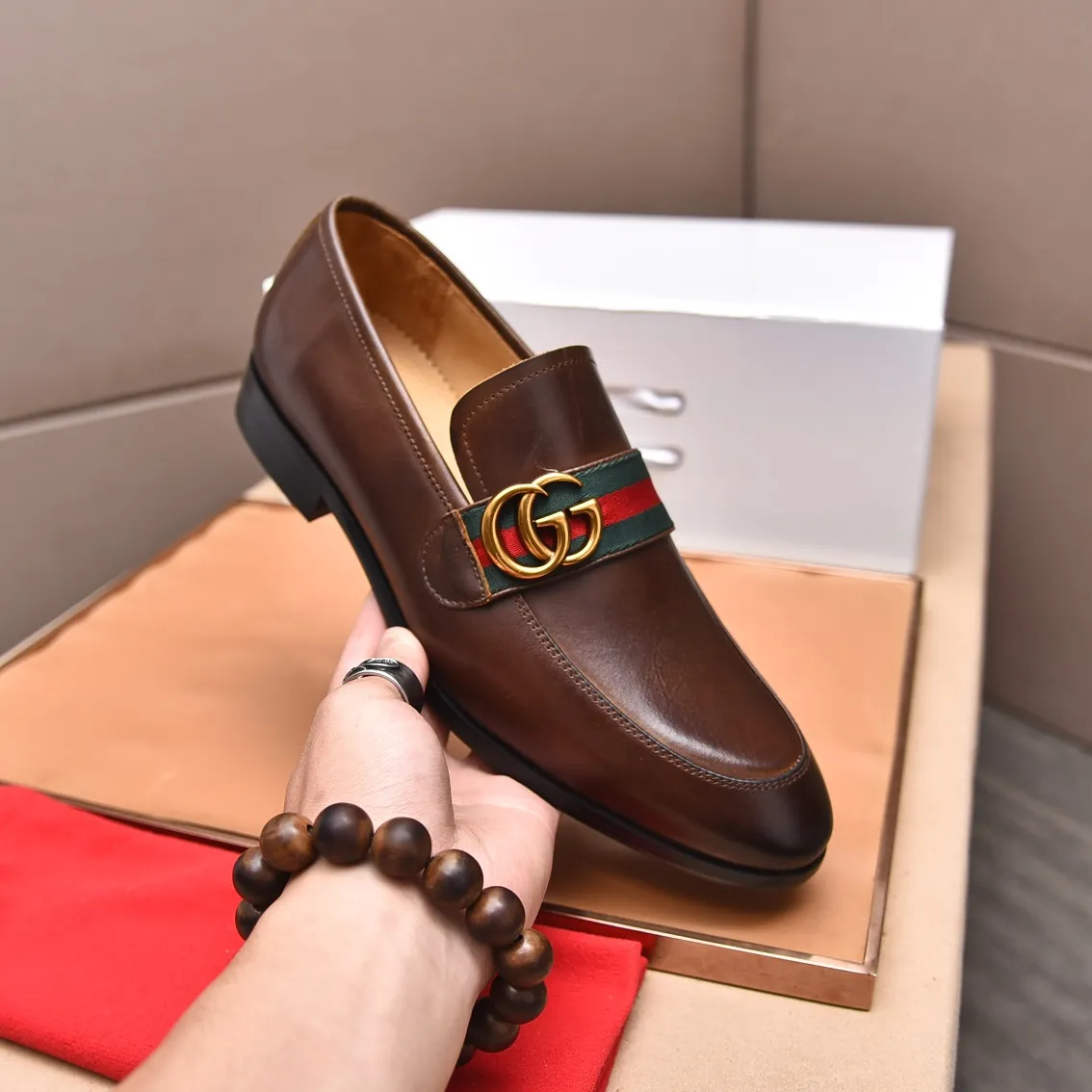 Men's shoes💰540📛📛Original (water-dyed cowhide) Gucci GUCCI official website formal shoes🌀 Italian🇮🇹imported cowhide➕top imported water-dyed cowhide lining💋Finely handmade original bottom, the real thing looks better when photographed in person Standard size 38-44